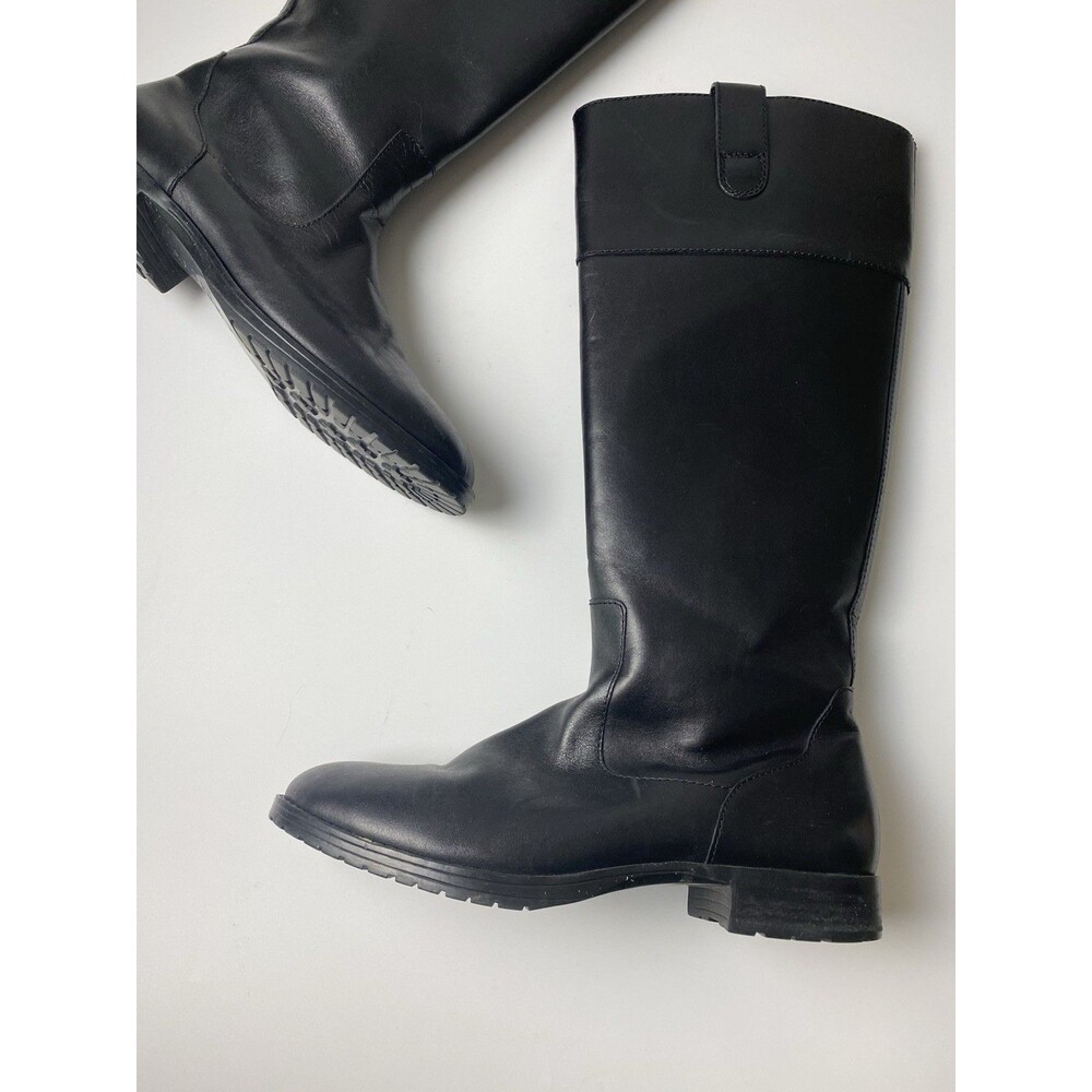 Ralph Lauren Equestrian Black Leather Boots Women’s 7 B Stara Preppy Minimalist